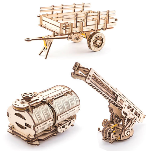 UGEARS SET OF ADDITIONS FOR UGM-11 TRUCK (TANKER, RESCUE LADDER AND TRAILER C