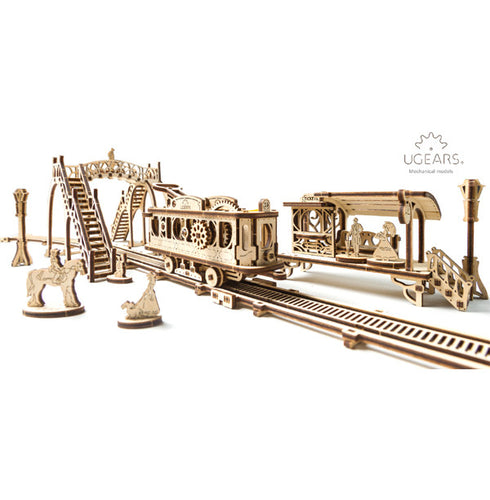 Ugears Mechanical Town Series  - Tram Line Model - UGEARS Singapore